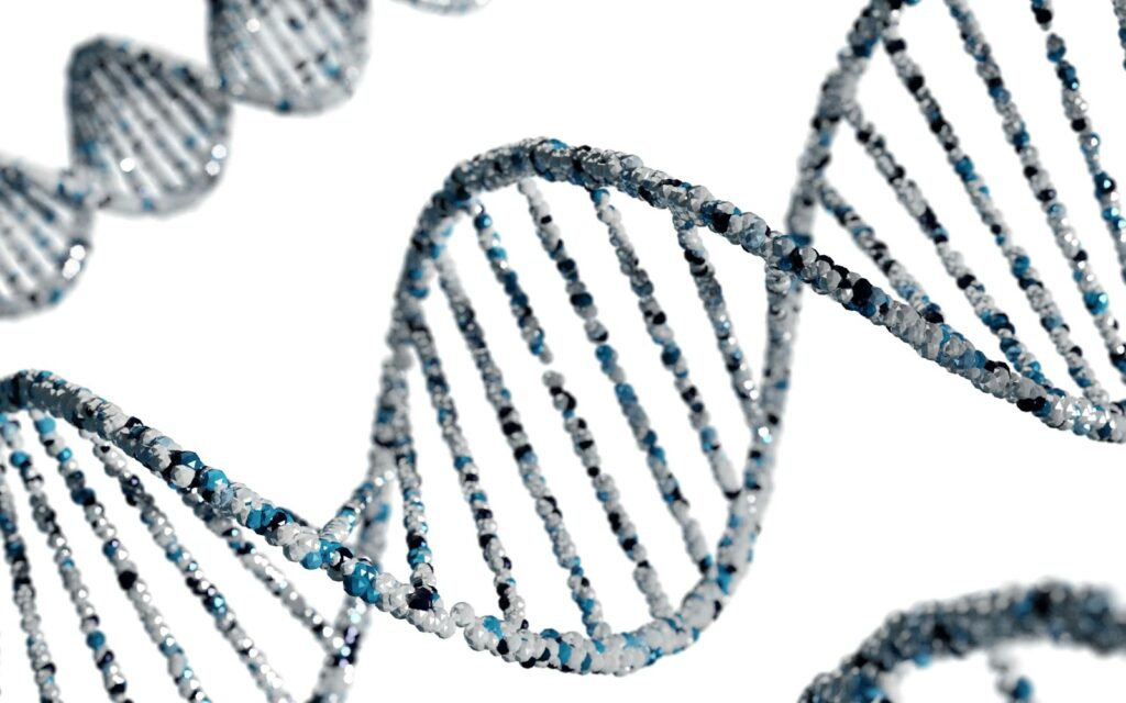 DNA double helix representing gene editing